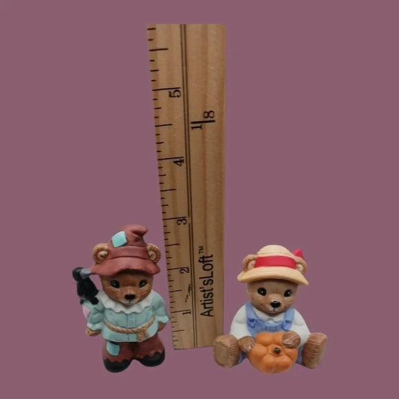 Vtg homco ceramic holloween family bears figurines set of 3 - Picture 10 of 10